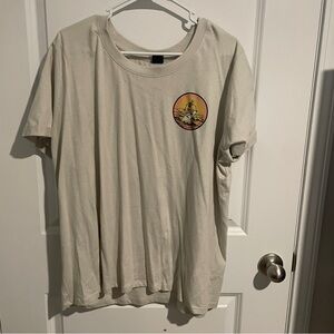 Beige Surf Graphic T-Shirt